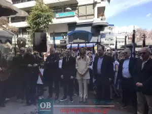 Κατερίνη: Κατάθεση στεφάνων στο μνημείο του Γεωργάκη Ολυμπίου