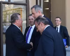 Συνάντηση του Δημάρχου Κατερίνης, Ιωάννη Ντούμου, με τον Υφυπουργό Εσωτερικών Στάθη Κωνσταντινίδη