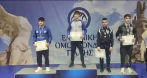 Τέσσερα πανελλήνια μετάλλια οι Ολύμπιοι Κατερίνης στην πάλη Τέσσερα πανελλήνια μετάλλια οι Ολύμπιοι Κατερίνης στην πάλη