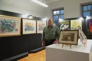 Εγκαινιάστηκε η ατομική έκθεση του καλλιτέχνη, Συμεών Δερμεντζίδη