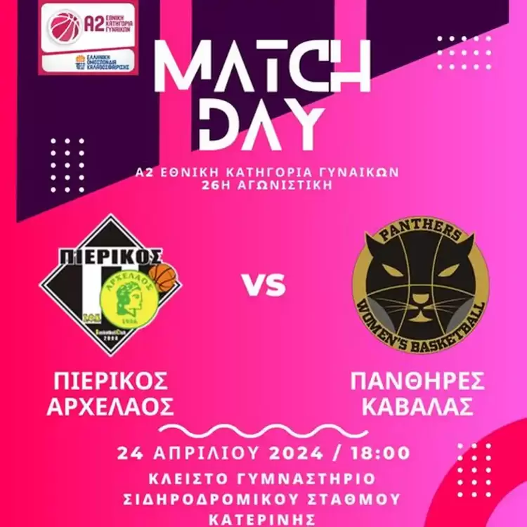 Πιερικός Αρχέλαος – Πάνθηρες Καβάλας: Στο φινάλε της χρονιάς 