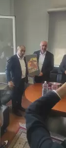 Επίσκεψη του αντιπροέδρου του Ε.Λ.Κ. κ. Ευάγγελου Μεϊμαράκη στον Δήμαρχο Πύδνας – Κολινδρού κ. Χρήστο Κομπατσιάρη