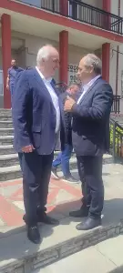 Επίσκεψη του αντιπροέδρου του Ε.Λ.Κ. κ. Ευάγγελου Μεϊμαράκη στον Δήμαρχο Πύδνας – Κολινδρού κ. Χρήστο Κομπατσιάρη