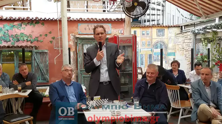 Στην Κατερίνη ο υποψήφιος ευρωβουλευτής με το ΠΑΣΟΚ ΚΙΝΑΛ Νίκος Παπανδρέου