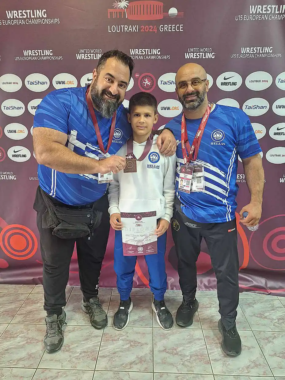 Συγχαρητήριο Δημάρχου Κατερίνης για το χάλκινο μετάλλιο ο Νίκος Ζινίσα του Αρχέλαου στο Πανευρωπαϊκό Πρωτάθλημα Πάλης U15