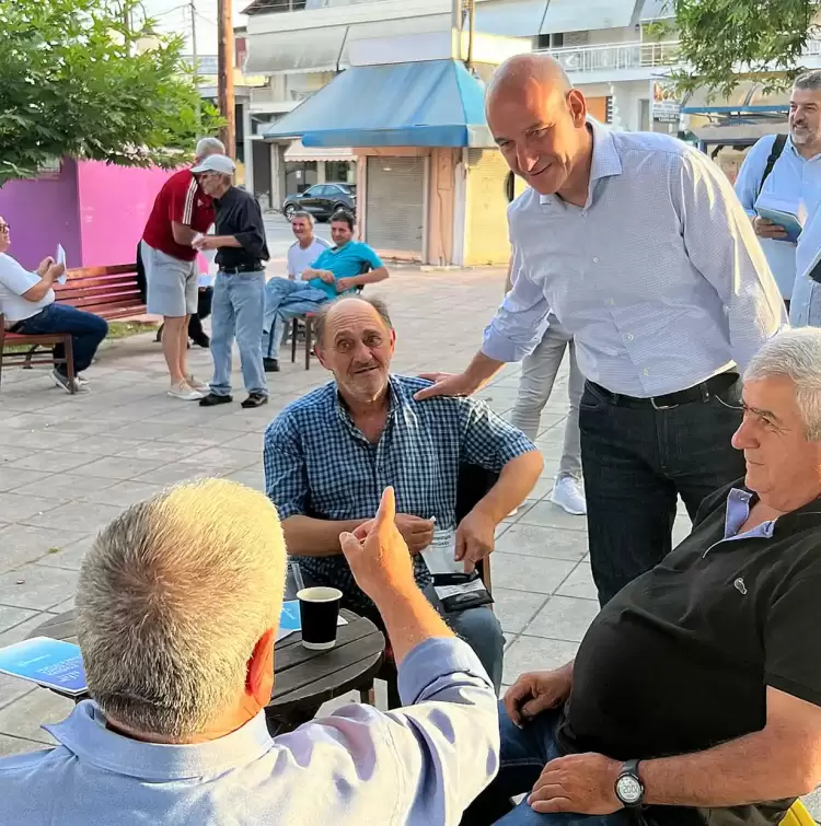 Πάνω του φαίνεται ότι έχει πάρει το στοίχημα των Ευρωεκλογών στον νομό Πιερίας ο βουλευτής Φώντας Μπαραλιάκος