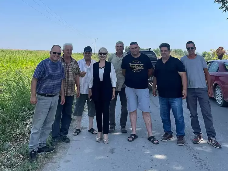 Η Αντιπεριφερειάρχης Πιερίας σε αυτοψία των εργασιών καθαρισμού των τάφρων της Καρίτσας του Δήμου Δίου Ολύμπου