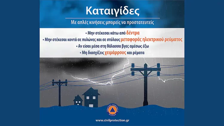 Επιδείνωση του καιρού αύριο Τετάρτη (03/07) και μεθαύριο Πέμπτη με ισχυρές βροχές και καταιγίδες