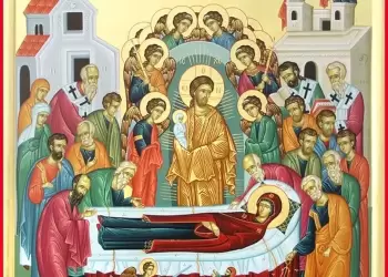 Περιφορά επιταφιου της Παναγίας