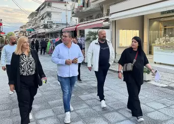 Επίσκεψη του υποψήφιου Προέδρου του Επιμελητηρίου Πιερίας Κώστα Πίτσια  και υποψηφίων Συμβούλων στην Ολυμπιακή Ακτή