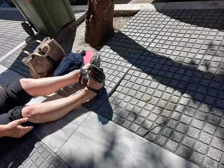 Κατερίνη: Μικροατύχημα επί του πεζοδρομίου της Μ. Αλεξάνδρου