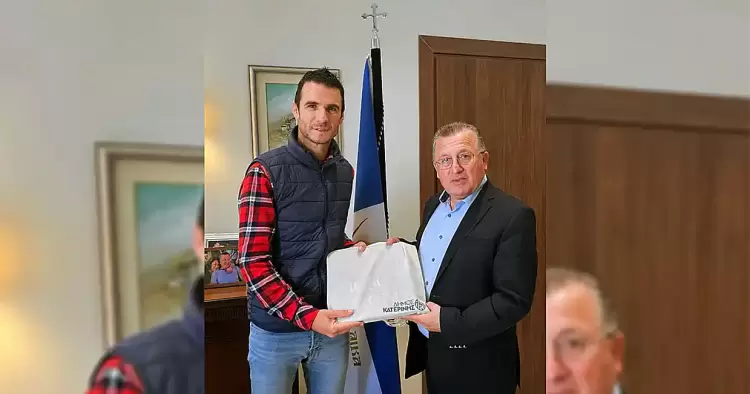 Ο Δήμαρχος Κατερίνης Ιωάννης Ντούμος συναντήθηκε Με τον Σπαρταθλητή Βαγγέλη Αναγνωστόπουλο