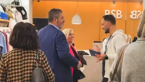 Ο υπ. πρόεδρος του Επιμελητηρίου Πιερίας κ. Κώστα Πίτσιας στα καταστήματα της πόλης