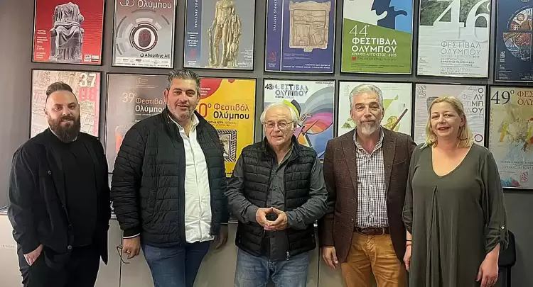 Επίσκεψη του υπ. Προέδρου του Επιμελητηρίου Κώστα Πίτσια και υπ. Συμβούλων στον Οργανισμό Φεστιβάλ Ολύμπου