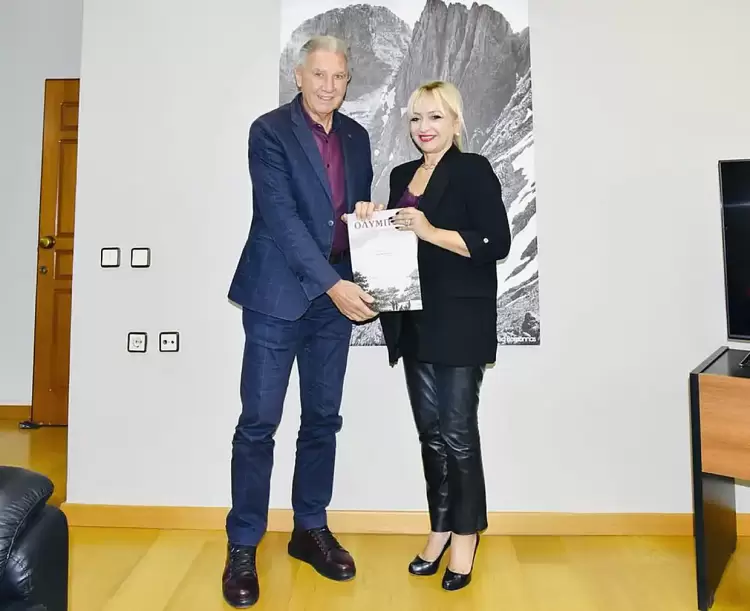 Εθιμοτυπική Επίσκεψη του Συμπαραστάτη του Πολίτη και της Επιχείρησης κ. Ντίνου Κούη στην Αντιπεριφερειάρχη Πιερίας