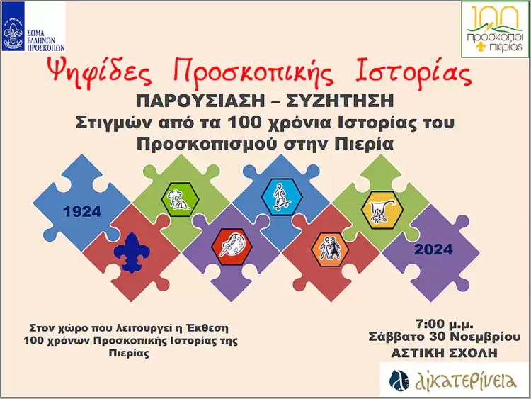 Ψηφίδες Προσκοπικής Ιστορίας από τους Προσκόπους Κατερίνης