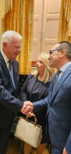 Η Υφυπουργός Ανάπτυξης στην τελετή αναγόρευσης του Παναγιώτη Πικραμμένου σε επίτιμο διδάκτορα της Νομικής Σχολής Αθηνών