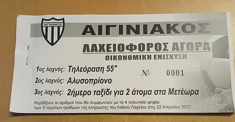 Η λαχειοφόρος αγορά του Αιγινιακού 