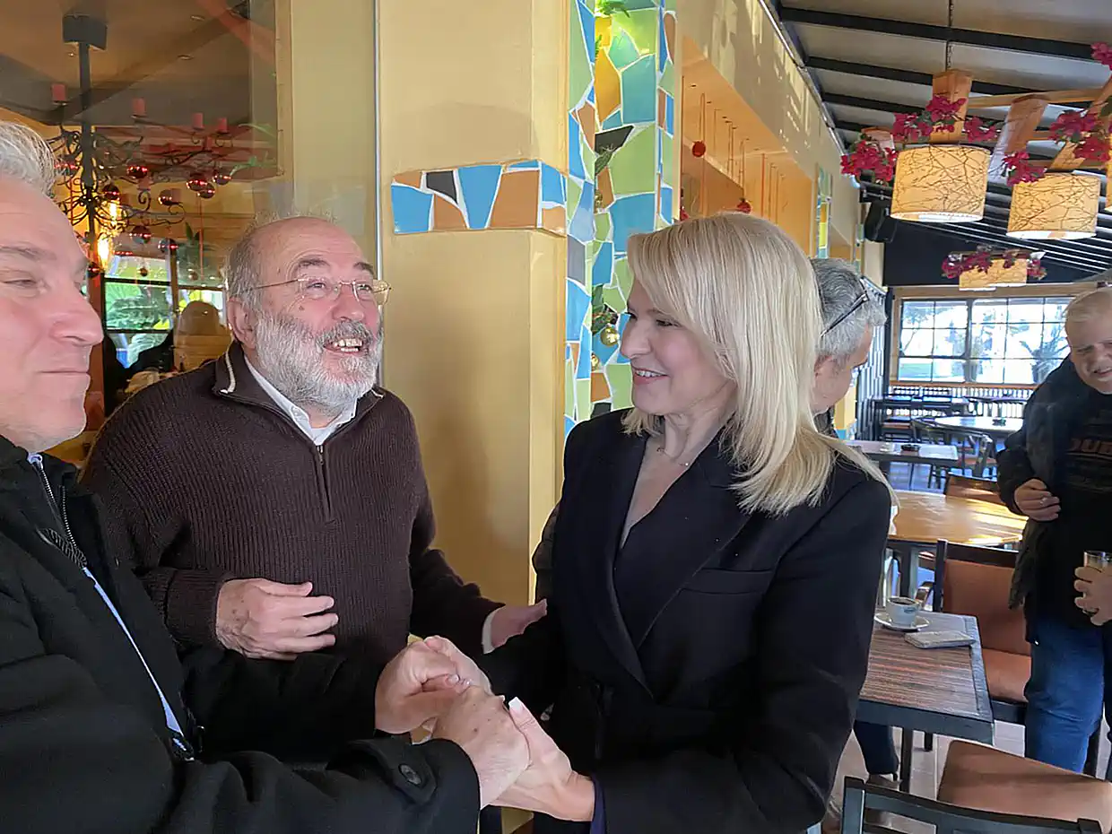 Στην Κατερίνη η Θεοδώρα Τζάκρη από το Κίνημα Δημοκρατίας του Στεφάνου Κασελλάκη