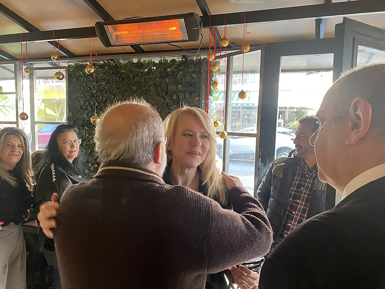 Στην Κατερίνη η Θεοδώρα Τζάκρη από το Κίνημα Δημοκρατίας του Στεφάνου Κασελλάκη