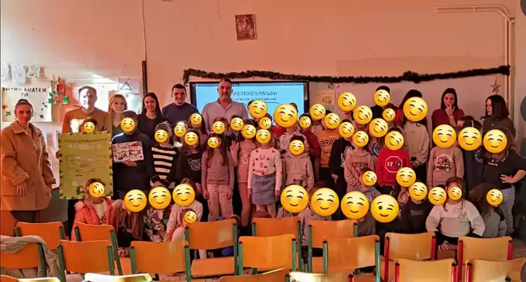 Τα παιδιά του Δημοτικού Σχολείου Π. Κεραμιδίου συζητούν με εκπροσώπους του Δήμου Κατερίνης για τα αδέσποτα ζώα