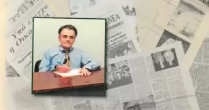 Τιμήθηκε στο Κολινδρό ο συγγραφέας και δημοσιογράφος Γ. Τσαμπούρης