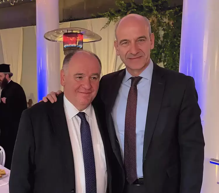 O Φ. Μπαραλιάκος το Σάββατο στην κοπή της βασιλόπιτας του Βουλευτή Σταύρου Παπασωτηρίου.