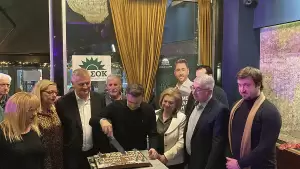 Ο Δήμαρχος Αθηνών Χάρης Δούκας έκοψε την βασιλόπιτα της Νομαρχιακής ΠΑΣΟΚ Πιερίας 