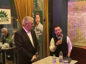 Ο Δήμαρχος Αθηνών Χάρης Δούκας έκοψε την βασιλόπιτα της Νομαρχιακής ΠΑΣΟΚ Πιερίας 