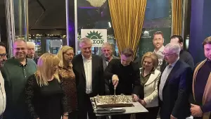 Ο Δήμαρχος Αθηνών Χάρης Δούκας έκοψε την βασιλόπιτα της Νομαρχιακής ΠΑΣΟΚ Πιερίας 