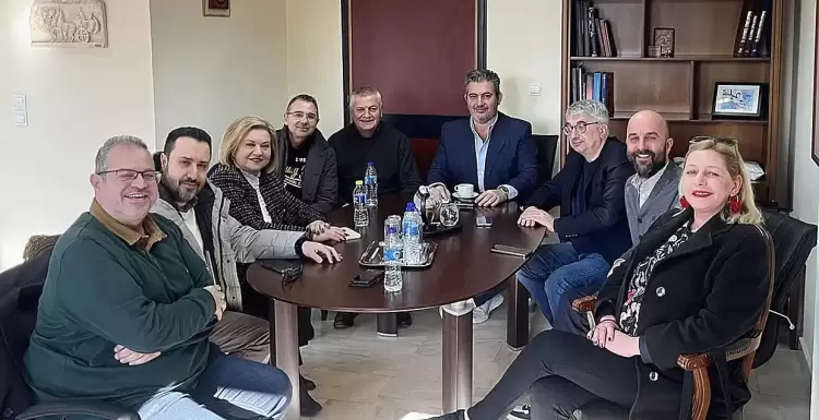 Επιμελητήριο Πιερίας: Επίσκεψη της Ν.Ε. ΠΑΣΟΚ ΚΙΝΑΛ στον Πρόεδρο Κωνσταντίνο Πίτσια