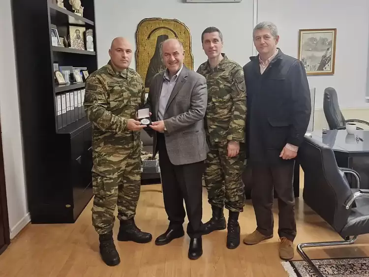 Επίσκεψη της Ένωσης Στρατιωτικών Περιφερειακής Ενότητας Πιερίας στον Δήμαρχο Δίου Ολύμπου Βαγγέλη Γερολιόλιο