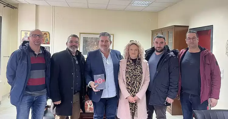 Επίσκεψη του Σωματείου Επαγγελματιών Βόρειας Πιερίας στον Πρόεδρο του Επιμελητηρίου Πιερίας Κωνσταντίνο Πίτσια