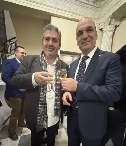 Στην εκδήλωση κοπής της βασιλόπιτας του ΕΒΕ Θεσσαλονίκης παραβρέθηκε ο Πρόεδρος του Επιμελητηρίου Πιερίας