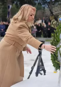 Άννα Μάνη: Εκπρόσωπος της Κυβέρνησης και του Πρωθυπουργού στην 147η επέτειο της Επανάστασης του Ολύμπου Άννα Μάνη: Εκπρόσωπος της Κυβέρνησης και του Πρωθυπουργού στην 147η επέτειο της Επανάστασης του Ολύμπου