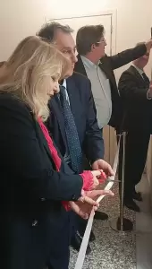 Άννα Μάνη: Στα εγκαίνια του προσομοιωτή των κλαρκ στο Εμπορικό και Βιοτεχνικό Επιμελητήριο Πειραιά