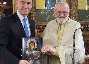 Ο Φώντας Μπαραλιάκος στο 30ο Αντάμωμα των απανταχού Δημοτών Δίου στον Ιερό Ναό της Αγίας Παρασκευής Ο Φώντας Μπαραλιάκος