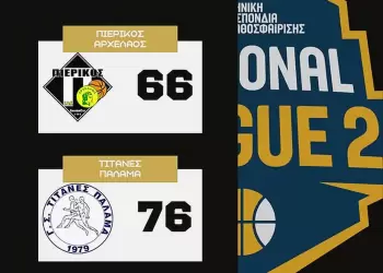 ΠΙΕΡΙΚΟΣ ΑΡΧΕΛΑΟΣ – ΤΙΤΑΝΕΣ ΠΑΛΑΜΑ 66 76: Άδοξη ήττα