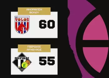 ΑΝΟΡΘΩΣΗ ΒΟΛΟΥ – ΠΙΕΡΙΚΟΣ ΑΡΧΕΛΑΟΣ 60 55: Πάλεψαν μέχρι το φινάλε