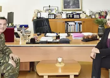 Επίσκεψη του νέου Διοικητή της ΧΧΙv ΤΘΤ Λιτοχώρου στην Αντιπεριφερειάρχη Πιερίας