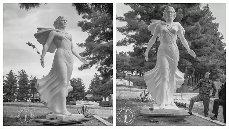 Κατερίνη: Το γλυπτό της Ελευθερίας του Ευθύμη Καλεβρά και η Πλατεία Ηρώων Το γλυπτό της Ελευθερίας του Ευθύμη Καλεβρά και η Πλατεία Ηρώων.