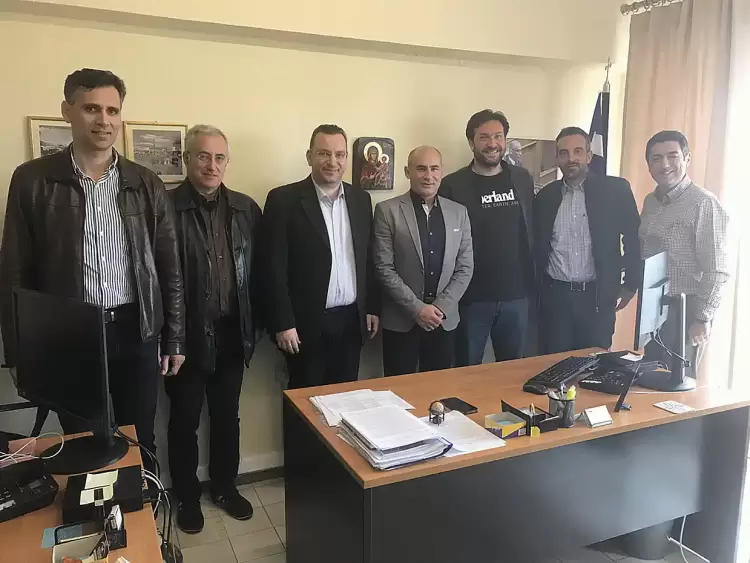 Επίσκεψη των Δ.Σ. του ΤΕΕ και των Διπλ. Μηχ/κών Πιερίας, στον Βουλευτή κ. Δελβερούδη Κομνηνό