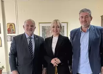 Επίσκεψη του Προέδρου της ΓΣΕΒΕΕ και της ΠΟΕΣΕ στον Πρόεδρο του Επιμελητηρίου Πιερίας