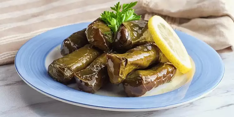 Ντολμαδάκια με αμπελόφυλλα γιαλαντζί Ντολμαδάκια με αμπελόφυλλα γιαλαντζί