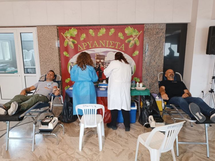 Εθελοντική Αιμοδοσία από τον Πολιτιστικό Σύλλογο Δρυάνιστα Κατερίνης