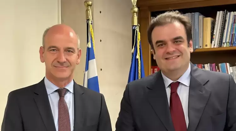 Ο Φώντας Μπαραλιάκος με τον Υπουργό Οικονομικών Κυριάκο Πιερρακάκη