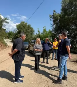 Άννα Μάνη: Επίσκεψη στα έργα Συντήρησης Βελτίωσης του δασικού δρόμου Πέτρας Μπάρας