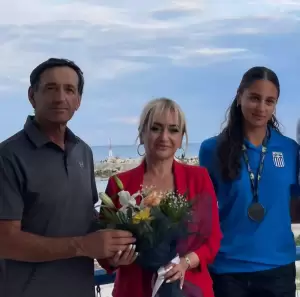 Ναυτικός Όμιλος Κατερίνης: Τελετή υποδοχής της Αργυρής 15χρονης Ευρωπαϊκής Πρωταθλήτριας, Στελλίνας Καρυώτη Ναυτικός Όμιλος Κατερίνης: Τελετή υποδοχής της Αργυρής 15χρονης Ευρωπαϊκής Πρωταθλήτριας, Στελλίνας Καρυώτη