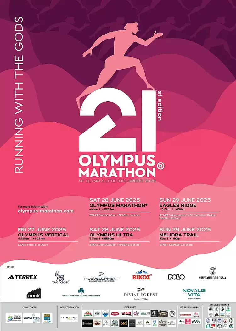 Η Περιφερειακή Ενότητα Πιερίας για ακόμη μία χρονιά στη συνδιοργάνωση του “olympus Marathon”