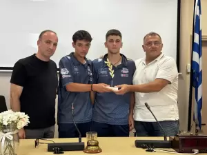 Θερμή υποδοχή στο Δημαρχείο Κατερίνης για τους αθλητές που διακρίθηκαν